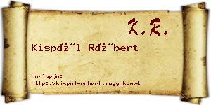 Kispál Róbert névjegykártya